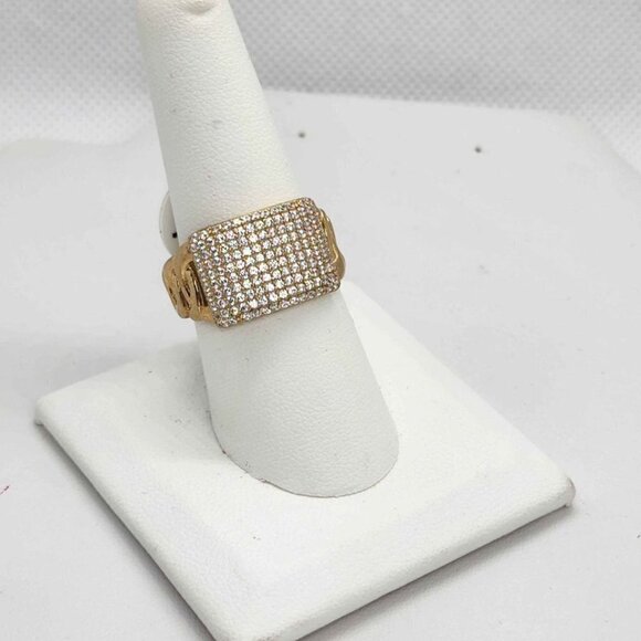 BRAND NEW  Sterling Silver 925 Rectangle Design Ring - Picture 3 of 4